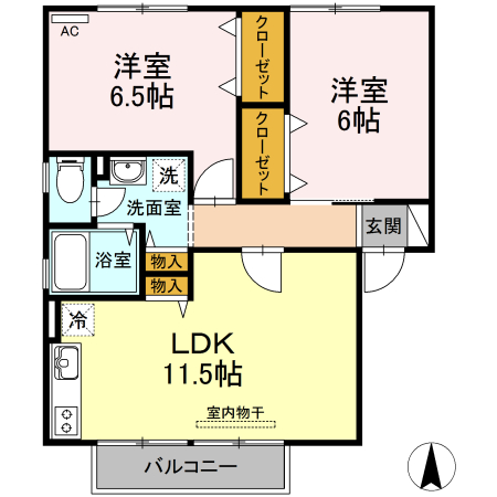2階の間取り図