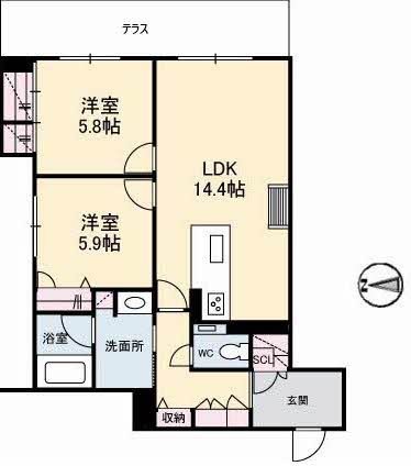 1階の間取り図