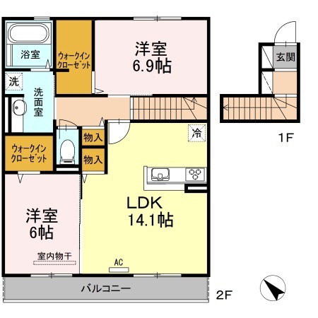 2階の間取り図