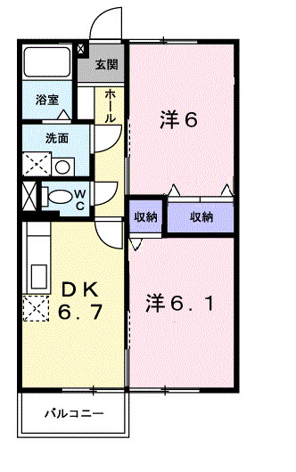 2階の間取り図