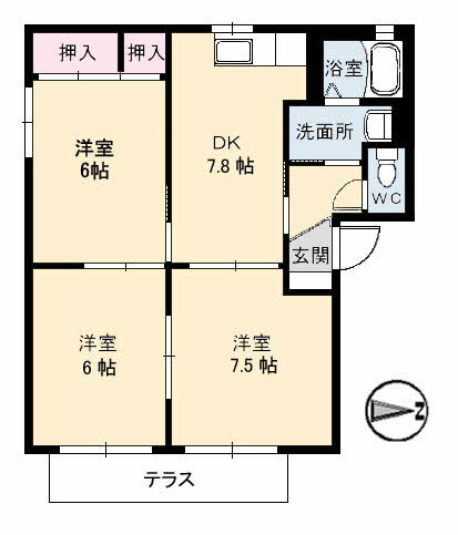 1階の間取り図