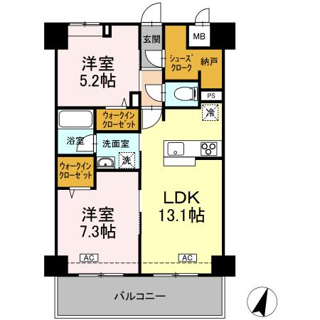 8階の間取り図