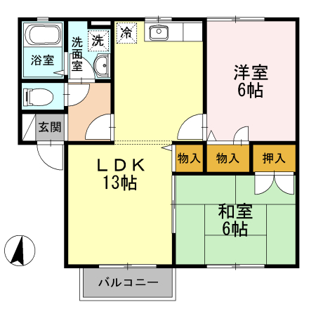 2階の間取り図