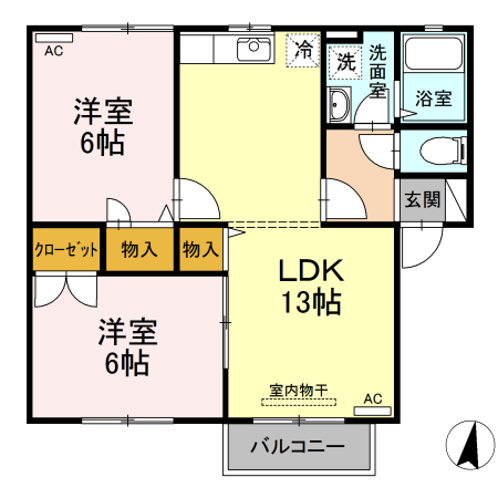 2階の間取り図
