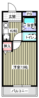 2階の間取り図