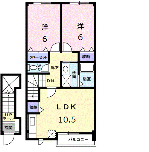 2階の間取り図