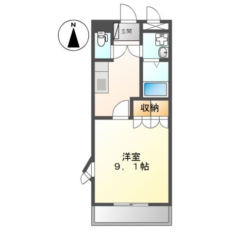 洋室とクローゼット