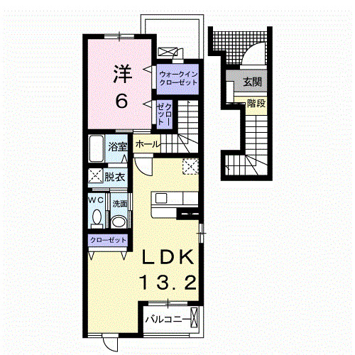 2階の間取り図