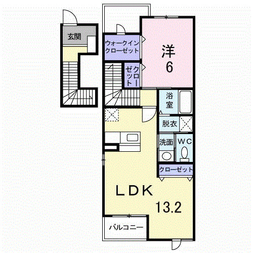 2階の間取り図