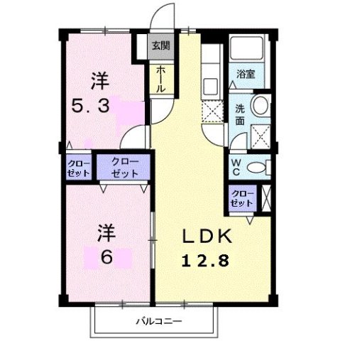 2階の間取り図