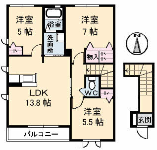 2階の間取り図
