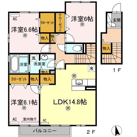 2階の間取り図