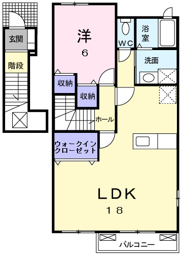 2階の間取り図