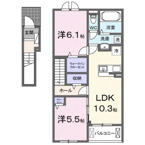 2階の間取り図