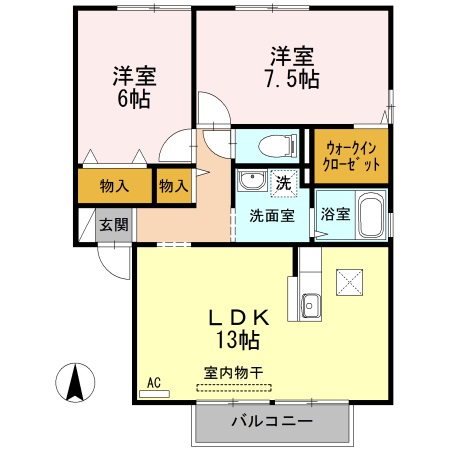 1階の間取り図