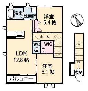 2階の間取り図