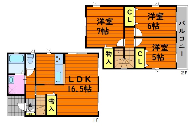 -階の間取り図