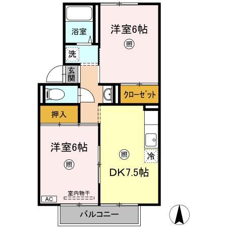 2階の間取り図