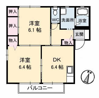 2階の間取り図