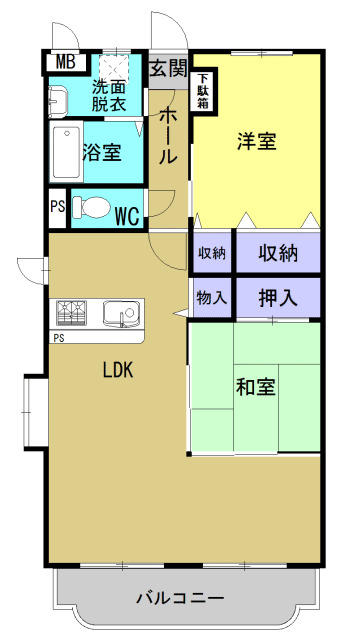 2階の間取り図