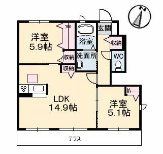 1階の間取り図