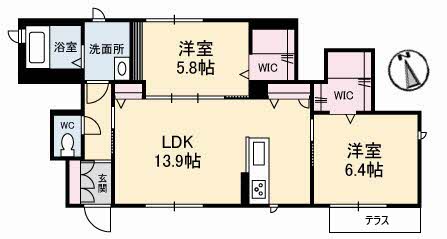 1階の間取り図