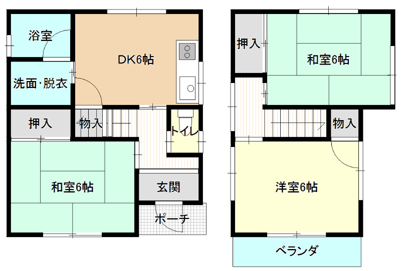 -階の間取り図