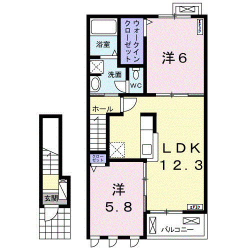 2階の間取り図