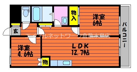 2階の間取り図