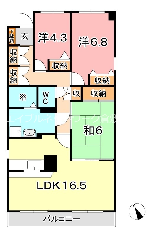 3階の間取り図
