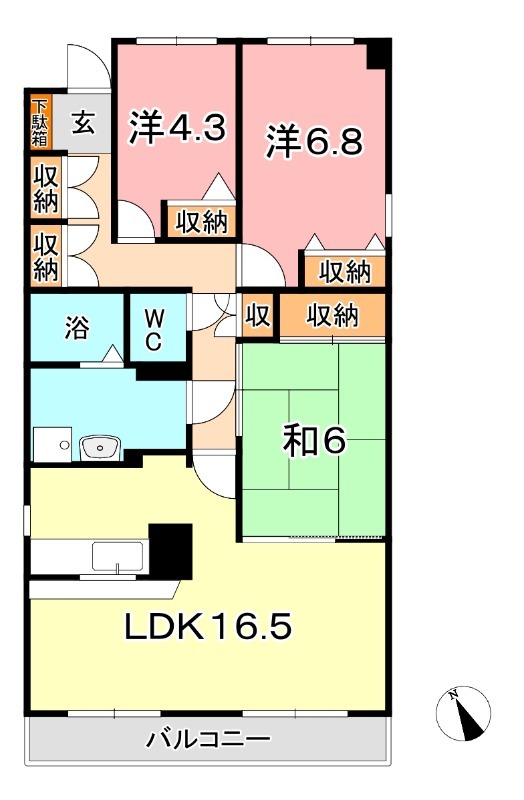 2階の間取り図