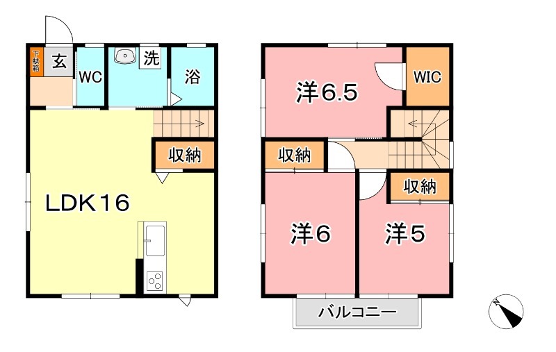 -階の間取り図