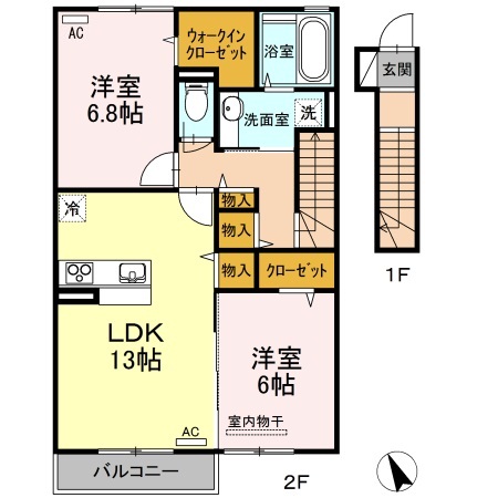 2階の間取り図
