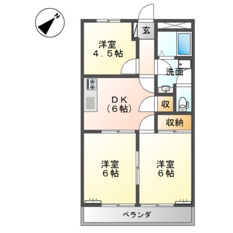 2階の間取り図