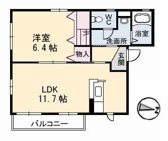 2階の間取り図