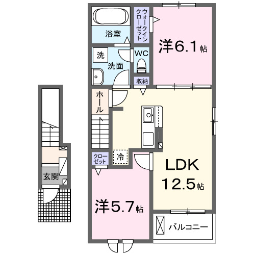 2階の間取り図