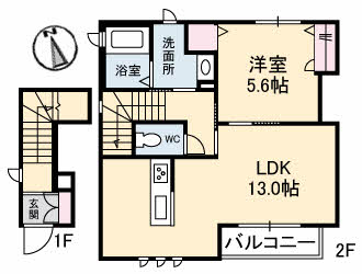 2階の間取り図