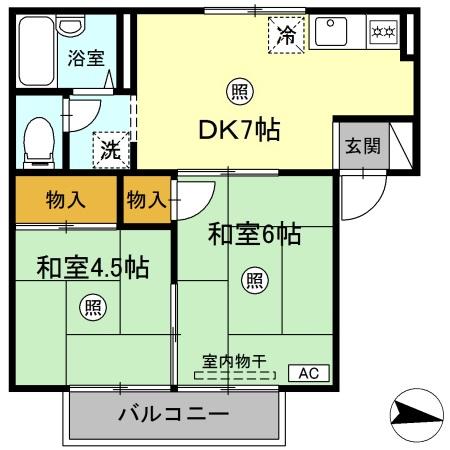 2階の間取り図
