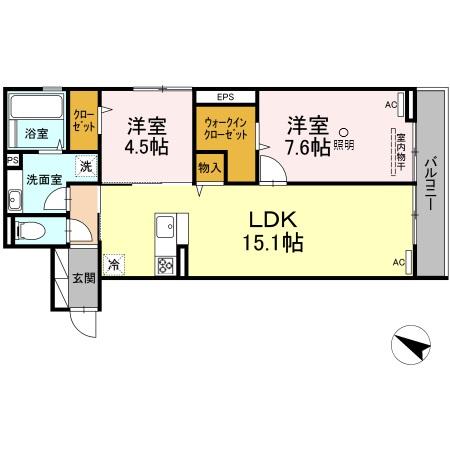 2階の間取り図