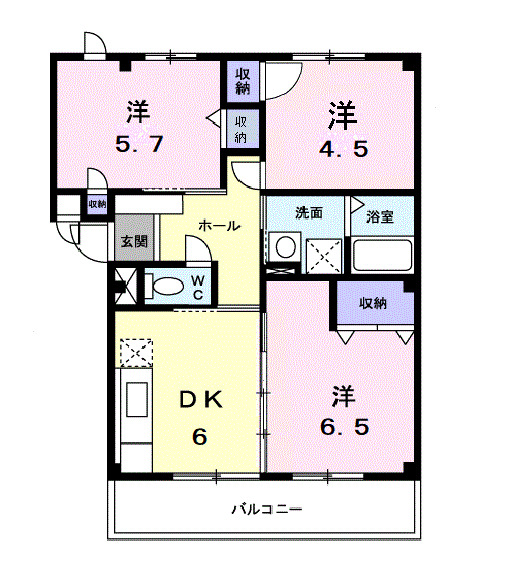 2階の間取り図