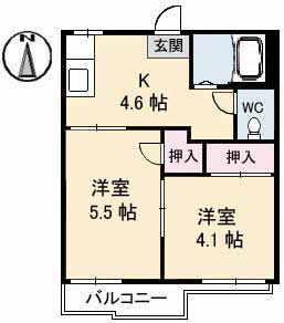 2階の間取り図