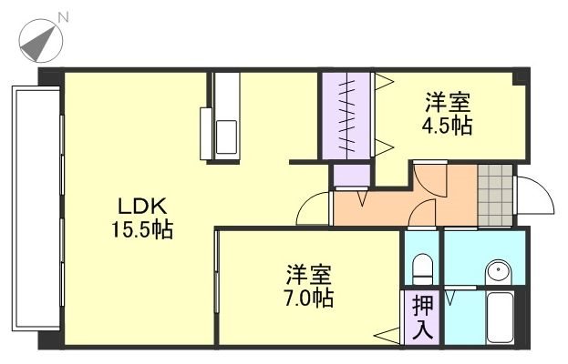 2階の間取り図