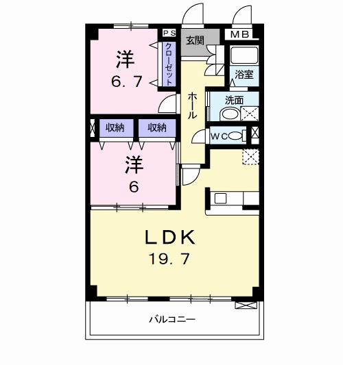 2階の間取り図