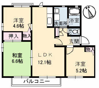 2階の間取り図