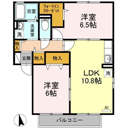 2階の間取り図