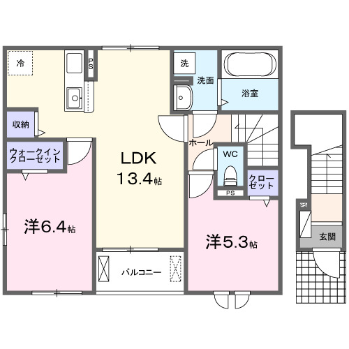 2階の間取り図