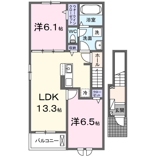 2階の間取り図