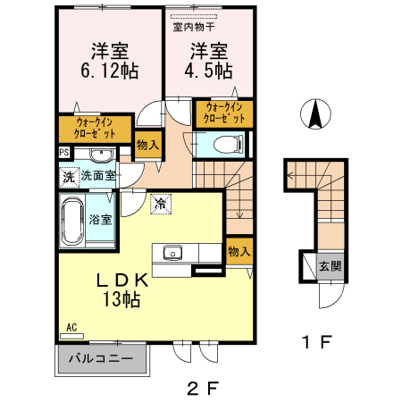 2階の間取り図