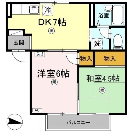 2階の間取り図