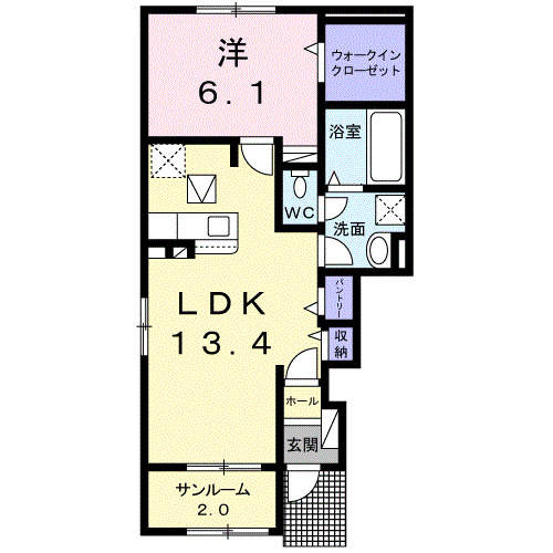 1階の間取り図